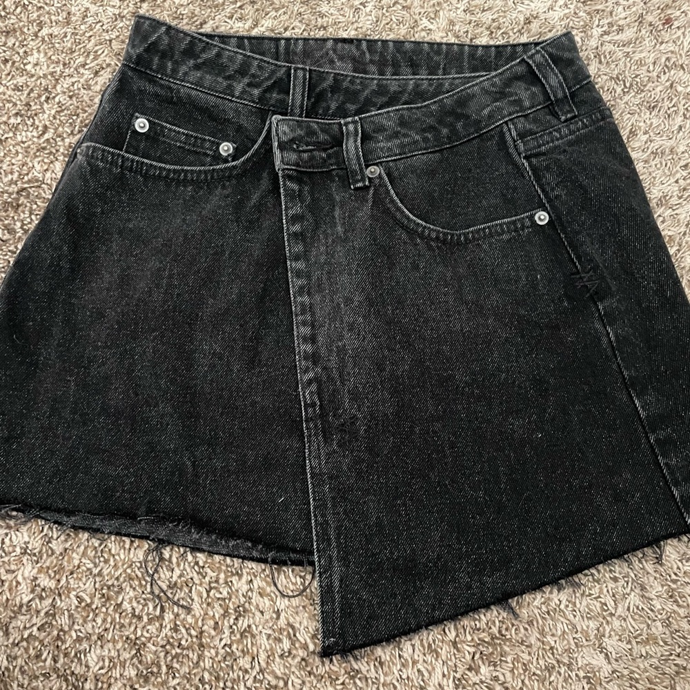 Black Denim Skirt